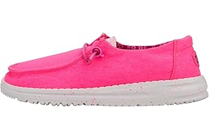 HEYDUDE Hey Dude Girl's Wendy Stretch Canvas | Youth's Shoes | Youth Slip-on Loafers | Comfortable & Light-Weight