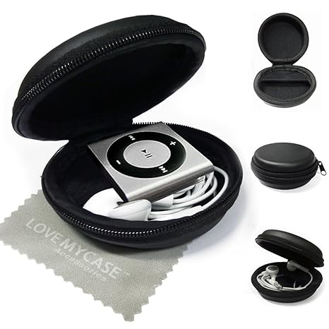 LOVE MY CASE / MP3 Player Case, Cover, Hülle - Clamshell Style mit Zip-Gehäuse für Apple iPod Shuffle 2. / 3. / 4. Generation