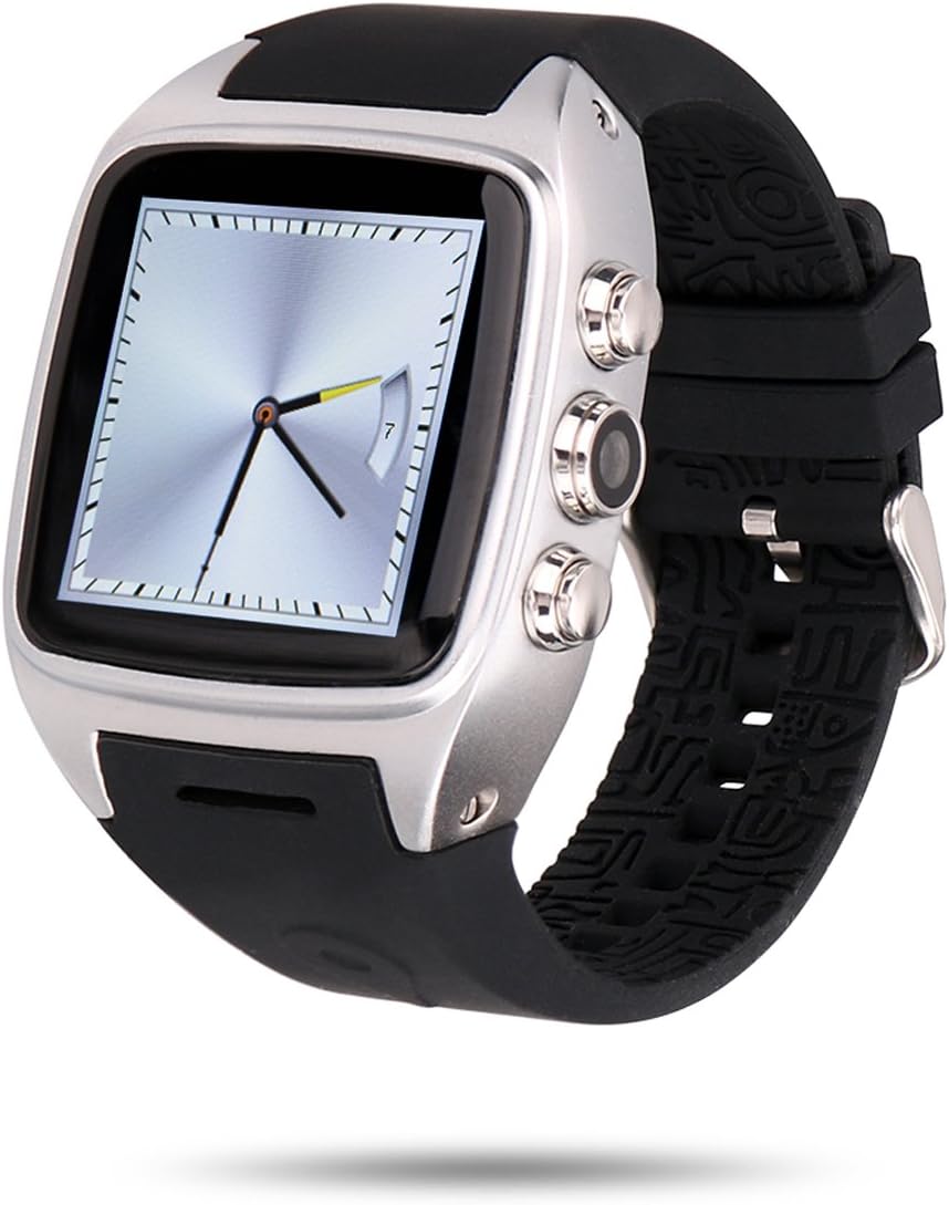Ourtime X01 Smart Watch Standalone Phone Android 4.4 OS Dual-core CPU 2G GSM 3G WCDMA 1900MHz Sports Pedometer Heart Rate Monitor GPS IP67 Waterproof 2.0M Camera, Silver Black