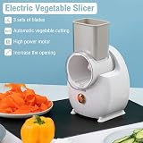 Bouncy Electric Cheese Grater Salad Maker Slicer Vegetable Chopper 3 Blades view 3