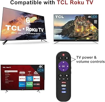 Amazon Com Gvirtue Remote Control Compatible With Tcl Roku Tv Remote Led Hdtv Rc280 49s405 28s3750 32fs3700 32fs4610r 32s800 32s850 32s3700 32s3850 32s3800 43fp110 55fs4610r 55fs3750 55fs3700 48fs3700 Rc282 Home Audio Theater