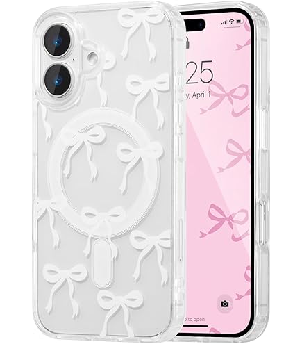 Coque IPhone 16 Pro Silicone Motif Nœud Papillon Ours - Protection Anti-choc, Design Mignon Et Féminin