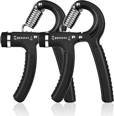 Vicloon Adjustable Hand Grip Exerciser 10-50 kg Forearm Strengthener Black