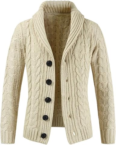lapel cardigan mens