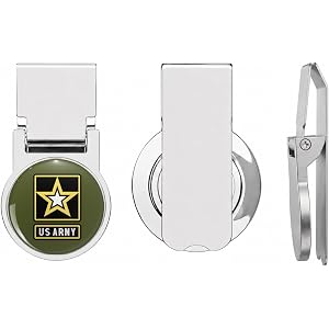 ARMY United States Army U.S. ARMY Insignia Premium Stainless Steel Money Clip for Men - Slim Front Pocket Wallet
