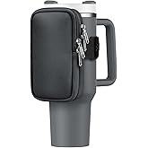 Water Bottle Pouch For Stanley Cup 40oz 30oz, Running Water Bottle Bag for Cards, Keys, Phone, Gym Accessories For Men Women, Travel Tumbler Mug Pouch Compatible With Stanley, Simple Modern