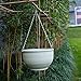 Vencer Set of 2 Hanging Planter Imitation Ceramic Plastic Flowerpot 11.8 inch Water Permeable Type,Round Shape,VF-040