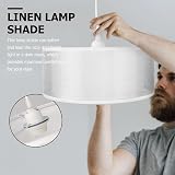 FRIDEKO HOME 2 Tier Light Shade Ceiling Lamp 30cm White Drum Shade view 7