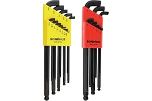 Bondhus 20599 0.050-3/8" & 1.5-10mm Stubby Ball End Hex Key DoublePK
