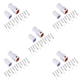 MUYI 5 Kits 6 Pin Way JST Waterproof Connector 26-22 AWG Electric Socket 0.13~0.33mm² Wire-to-Wire Connectors 2.0mm JWPF-VSLE Series JST Plugs