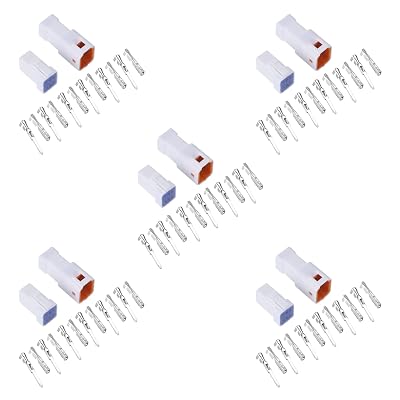 MUYI 5 Kits 6 Pin Way JST Waterproof Connector 26-22 AWG Electric Socket 0.13~0.33mm² Wire-to-Wire Connectors 2.0mm JWPF-VSLE Series JST Plugs