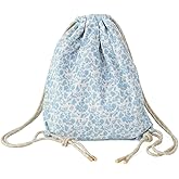 BBORGDC Original Design Boho Corduroy Print Drawstring Backpack - Lightweight Cinch Sackpack for Women, Perfect for Gym, Travel, Beach, and Outdoor Sports