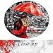 KREATIVE ARTS 4pcs Contemporary Wall Art Black White and Red Umbrella Couple in Street Big Ben Oil Painting Printed on Canvas Romantic Picture Framed Artwork Prints for Walls Decor 48x33inch