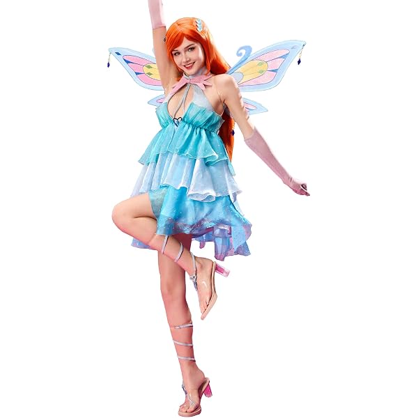 Amazon.com: Winx Club Officially Licensed Women's Dark Bloom Cosplay Fairy Costume  Outfit Top and Skirt with a Pair of Wings : Clothing, Shoes & Jewelry