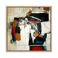 SIGNWIN Framed Canvas Wall Art Colorful Texture Canvas Prints Home Artwork Decoration for Living Room,Bedroom - 16x16 inches