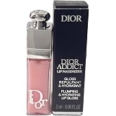 Dior Addict Lip Maximizer Lip Plumping Gloss # 001 PINK (MINI/SMALL/SAMPLE SIZE/TRAVEL SIZE) 2 ml / 0.06 fl oz- (NOTE THIS IS VERY SMALL) - 0106