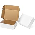 Mcfleet 24 Pack 12x9x4 Shipping Boxes - White Corrugated Cardboard Mailing Box Packaging for Small Business - Tab Locking Literature Mailer Flat Empty Gift Packing Supplies