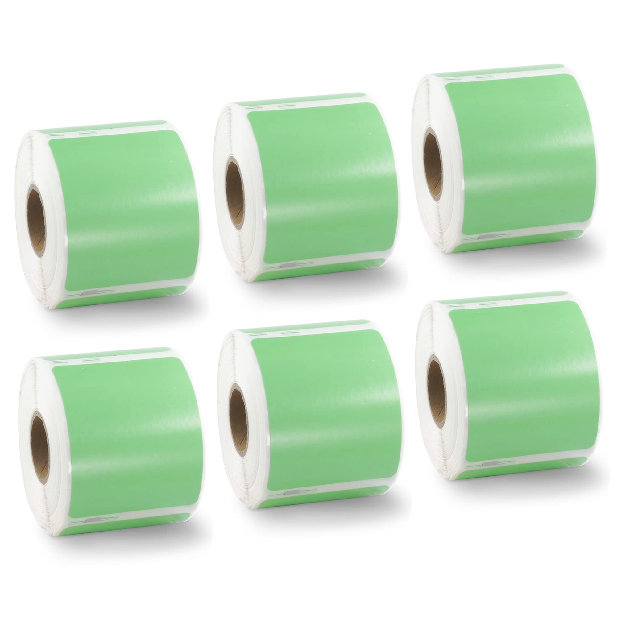 BETCKEY - 6 Rolls Green Multi-Purpose Labels Compatible with DYMO 99015(S0722440), 54mm x 70mm, 2400 Colored Labels Compatible with DYMO LabelWriter 450, 4XL, NOT Fit 550 or 5XL