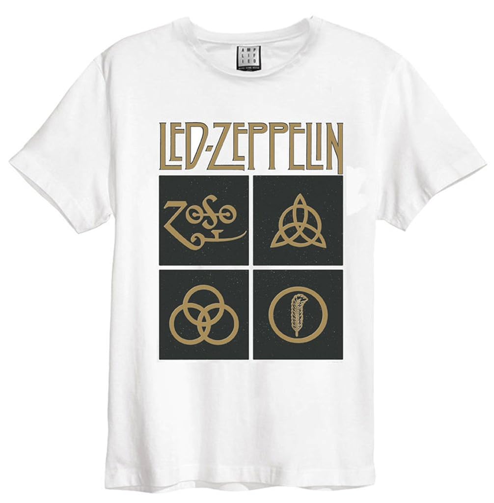Led Zeppelin Gold Symbols T Shirt Clothing Stellanovelty