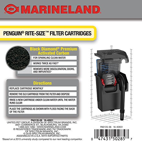 Marineland Penguin RiteSize Cartridge,power filter cartridge, fit