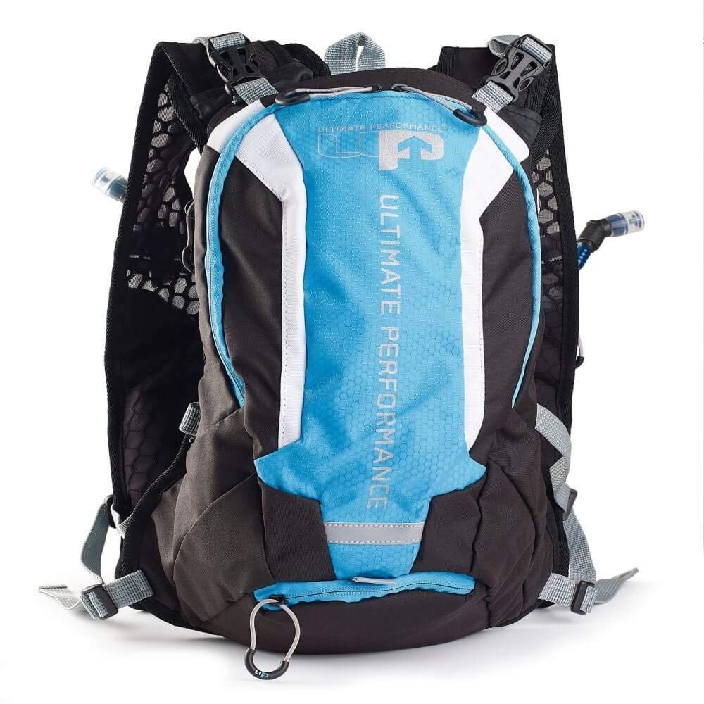 Ultimate Performance UP Unisex's Aire Flex 18 Running Hydration Race Pack, Black/Blue, OSFA