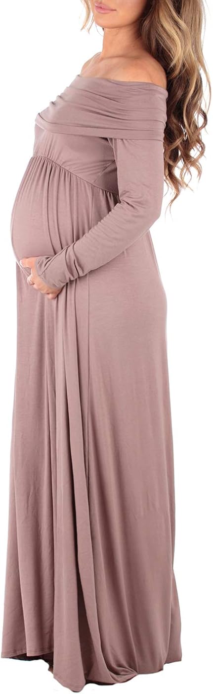 Cowl Neck and Over The Shoulder Maternity Dress at  Women’s Clothing store