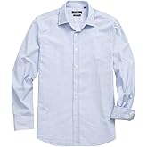 Men's Casual and Fashionable Long Sleeved Button up Shirt, 100% Cotton Vertical Striped Shirt, Casual Shirt