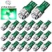 YITAMOTOR 20 X T10 Wedge 5-SMD 5050 Green LED Light bulbs W5W 2825 158 192 168 194