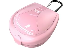 BVN Mouthguard Case Sports, Specialized Football and Basketball Mouthguard Cases, Students, Adults and Seniors Universal Sports Mouthguard Case Pink