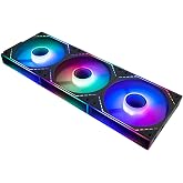 Thermalright TL-M12QR-S X3 Reverse CPU Fan Building Blocks 120mm Case Cooler, PWM Connector Silent Computer Cooling with ARGB Light,Wireless Splicing PC Fan with ARGB Mirror Light Effect,Low Noise