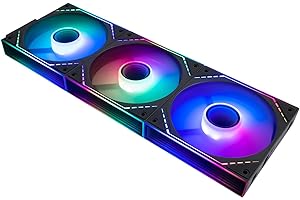 Thermalright TL-M12QR-S X3 PC Wireless Splicing Case Fan, with ARGB Mirror Light Effect,Reverse Building Blocks PWM Quiet Com