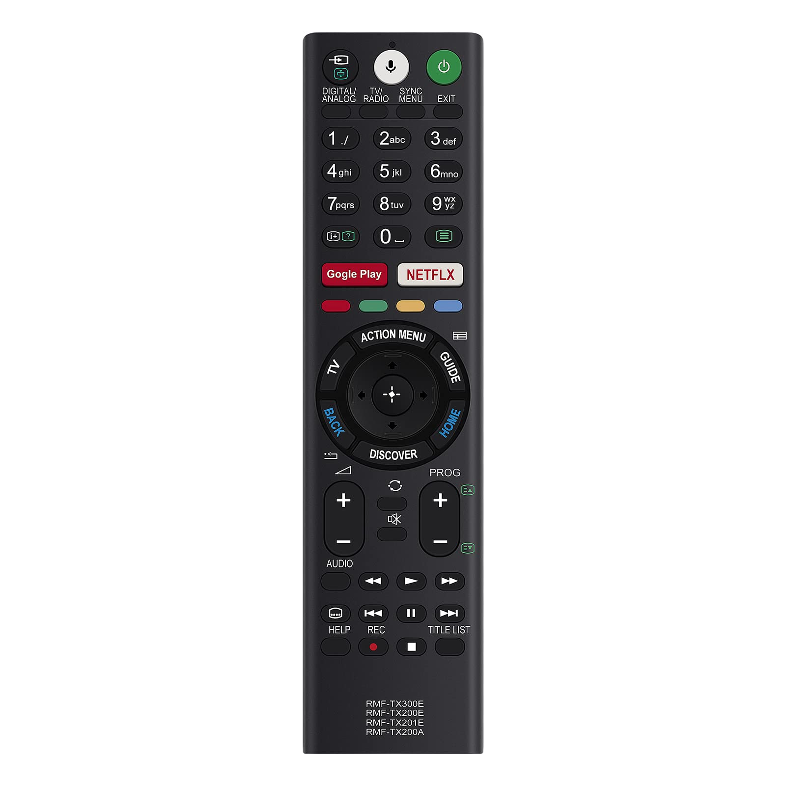 VINABTY RMF-TX201ES,RMF-TX300E Replacement Voice Remote Control Applicable For Sony Bravia OLED TV KD-49XE8004 KD-49XF8599 KD-55XE8505 KD-55XE9005 KD-55XF8588 KD-65XE8505 KD-43XD8099 KD-49XD8088