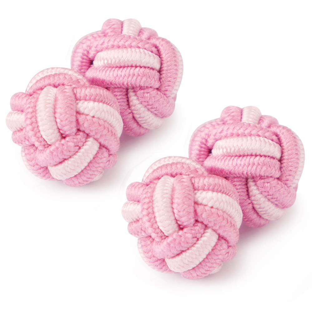 HONEY BEAR Mens/Women Silk Knot Cufflinks,Round for Shirt/Dress Business Wedding Gift