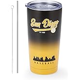 KNKYQRS Baseball Tumblers,20oz Car Cups,Sports Travel Coffee Mug, 304 Stainless Steel Cup, Cold Drinks,Hot Drinks,Gifts for Men, Women and Fans