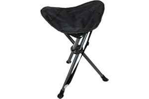 Travel Chair Slacker Tripod Chair for Camping, Lightweight Chair, Adjustable Carry Strap for Easy Transport | Lighter Version of The Original Slacker Stool | Perfect for Outdoor Adventures (Black)