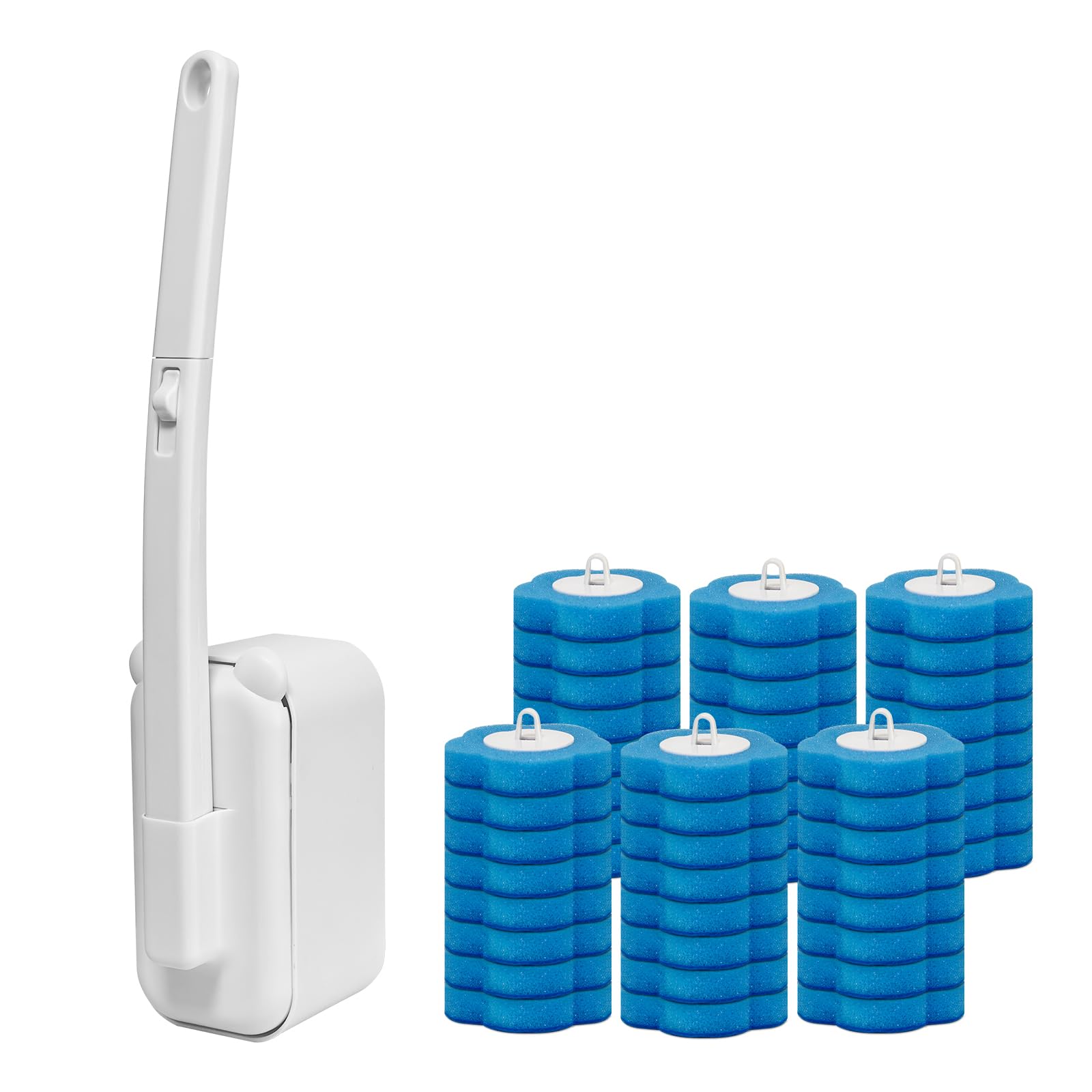 Photo 1 of *UNTESTED*
Disposable Toilet Brush with 48 Refills,Toilet Cleaning Supplies,Toilet Wand Brush Starter Kit,Wall Mounted Toilet Bowl Cleaner Brush with Holder for Bathroom Deep Cleaning & Hygiene (White)
