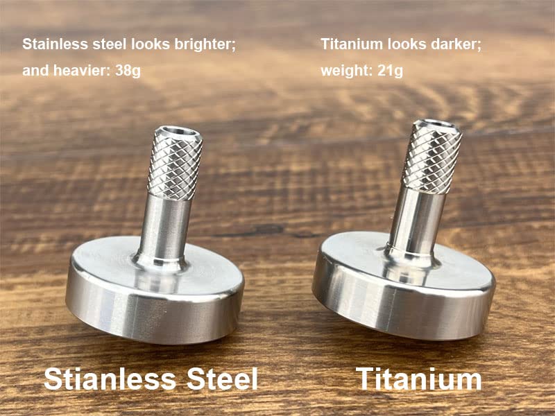 DjuiinoStar Premium Titanium Spinning Top: Lengthened Stem, Easy to Twirl, High Performance (4-7 Minutes), CNC Machined, Great Time Killer, EDC Fidget Toy DST-817