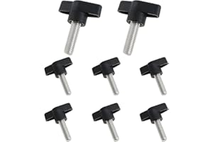 Wantane Screw Knobs Handle M8*25mm Type Clamping Knob Black Plastic T-Shape Clamping Handle Screw Knobs Handle-8PCS