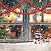 Hicarer 10 Feet Burgundy Wooden Bead Garland Red Bead Christmas Garland for Xmas Tree and Holiday Decoration, 14 mm