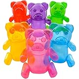 6 asstorted color GUMMY BEARS CANDY TOY INFLATABLES - 24 INCH GUMMIES