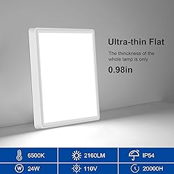 Tealight 12 Inch Square Flush Mount LED Ceiling