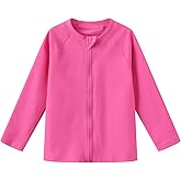 Ubestyle Baby Boys and Girls UPF 50+ Long Sleeve Zip Rash Guard Toddler Swim Shirt Top Quick Dry Sun Protection