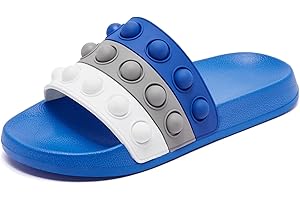 Eashi Slides For Kids,Boys Girls Sandals, Toddler Arch Support Slippers For House Shower Beach Non-Slip