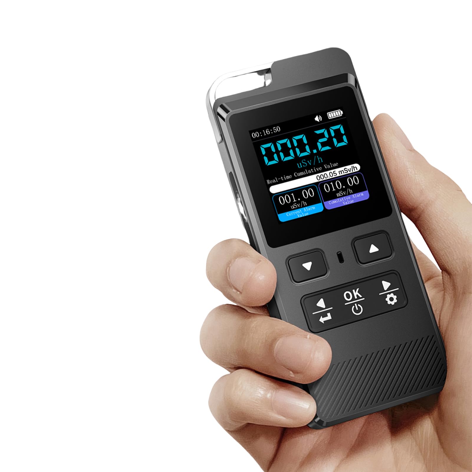 Geiger Counter Nuclear Radiation Detector - Portable Radiation Dosimeter Tester Beta Gamma X-ray Radioactivity Detector for Nuclear Wastewater Seafood with Backlit LCD Display