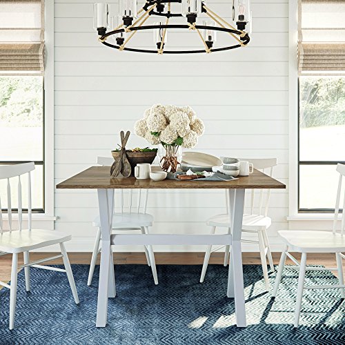 Nathan James Kalos Solid Wood Drop Leaf Folding Kitchen Farmhouse