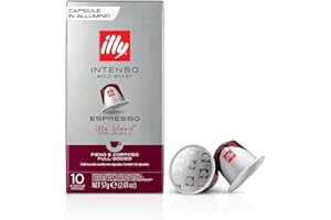 Illy Espresso Compatible Capsules - Single-Serve Coffee Capsules & Pods - Intenso Dark Roast - Notes Of Cocoa & Dried Fruit Coffee Pods - For Nespresso Coffee Machines – 10 Count