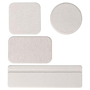 OwnMy Set of 4 Water Absorbent Diatomite Drink Coasters, Diatomaceous Earth Soap Holder Water Drying Soap Saver Dish Toothbrush Holder Set for Bathroom and Kitchen (Light Grey)