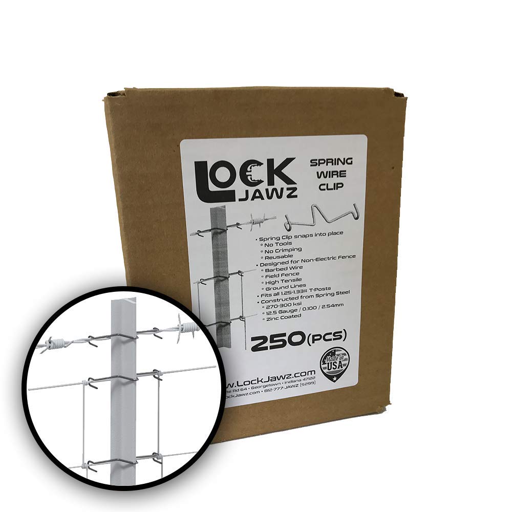 TSWC TPost Spring Wire Clips (250) Industrial & Scientific