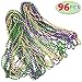 JOYIN 96 Pieces Mardi Gras Beads Beaded Necklace with 192 Temporary Tattoos Mardi Gras Party Favors Accessory and Supplies
