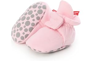 KIDSUN Infant Baby Boy Girl Cozy Fleece Bootie Newborn Stay On Slipper Winter Warm Gripper Non-Slip Crib Shoes